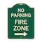 Signmission No Parking Fire Zone W/ Right Arrow Heavy-Gauge Aluminum Architectural Sign, 24" x 18", G-1824-23617 A-DES-G-1824-23617 - alternate 1
